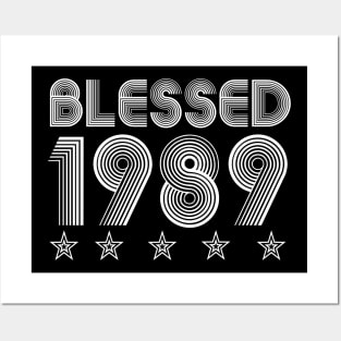 Blessed 1989 Vintage 70s Retro Birthday Thanksgiving Gift 1989 Posters and Art